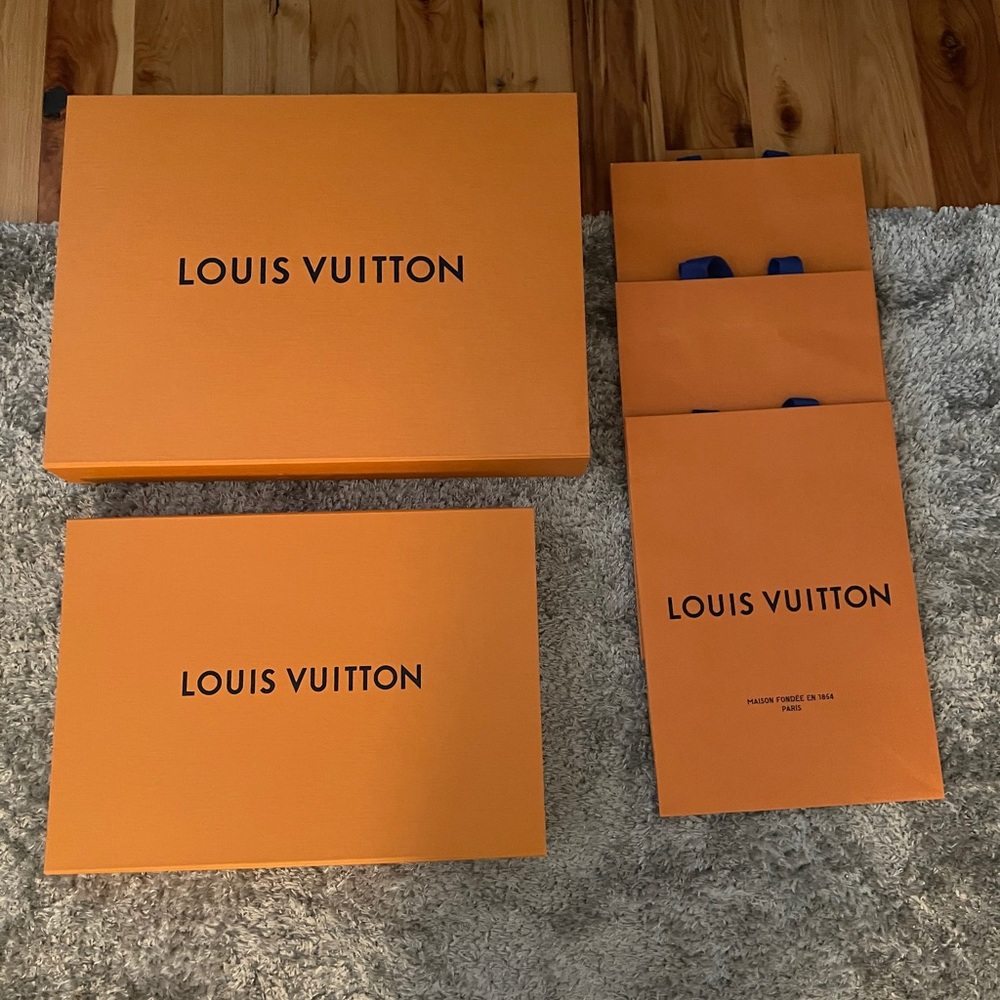 Louis Vuitton bags and boxes
